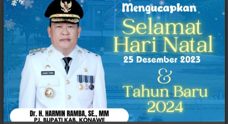 Beri Ucapan Natal Dan Tahun Baru, Pj Bupati Konawe: Tekankan Toleransi Antar Umat Beragama