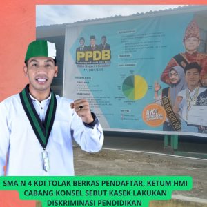 Pendaftar SMA N 4 Kdi Ditolak Berkasnya, Ketum HMI Sebut Kaseknya Merusak Dunia Pendidikan