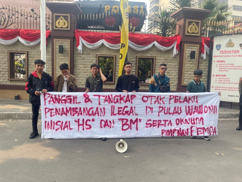 Kembali Unjuk Rasa, Koalisi Pemerhati Tambang Desak Polri Menangkap Oknum Petinggi Dan Oknum Pemback-Up PT. GKP