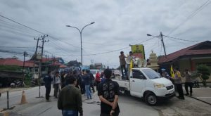 PMII Sultra Geruduk Polresta Kendari, Serukan Hentikan Kriminalisasi Warga Baruga