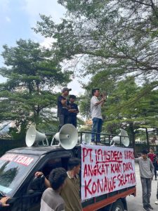 HMI Konsel Demo PT Ifhisdeco di Jakarta, Tuding Janji Smelter Cuma Ilusi
