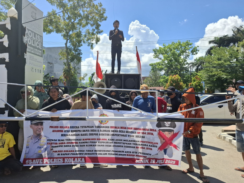 Belum Ada Tersangka Korupsi Dana Desa Rp504 Juta, LAKI Sultra Ancam Segel Kantor Desa Anawua