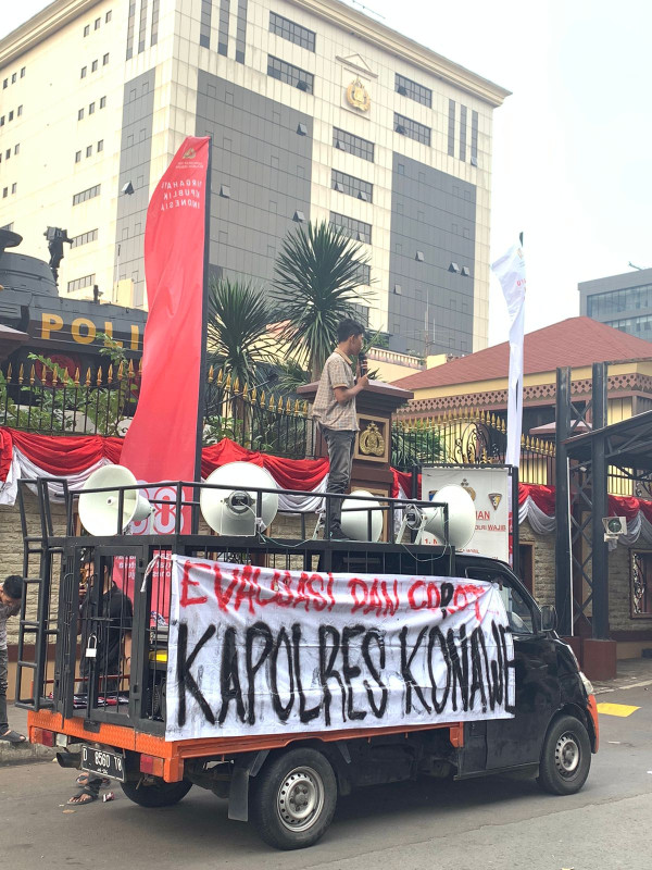 Desak Copot Kapolres Konawe, Aliansi Mahasiswa Konawe Geruduk Mabes Polri